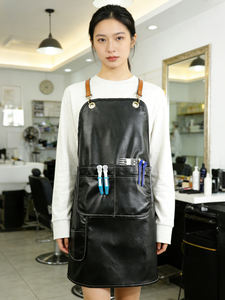 Delantal de Cuero PU Impermeable para Estilistas, Delantal de Barbería con Múltiples Bolsillos y Correas Ajustables, Logotipo Personalizado - Product Image 6