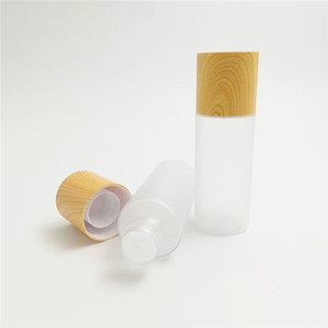 OEM vacío grande sobre tapa 100ml Cuidado de la piel crema loción botella de madera tapón de rosca botellas fabricante/al por mayor - Product Image 4