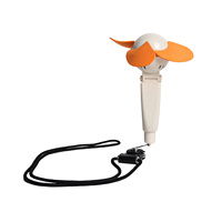Ventilateur de cou portable rechargeable 800 mAh, 3 vitesses, rotatif, puissant, avec câble de charge USB
