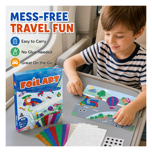 Ocean Animal DIY Foil Art <b>Set</b> Sparkling Transfer Cards Undersea Scene Learning Craft Activity Holiday Gift For <b>Kids</b> - Product Image 4