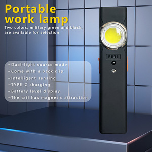 Torch Aluminum Portable Outdoor Professional Adventure Tool COB Magnetic Flashlight With Laser Print WD-W08 Flat Flashlight WD-W - Product Image 2
