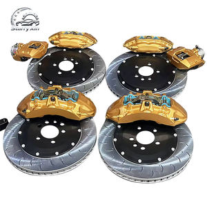 Étrier de frein à 4 pistons en acier à haute teneur en carbone automobile, disque de frein, kit de freinage de grande taille adapté à la Volkswagen Golf, étrier à 6 pistons - Product Image 1