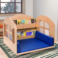 Ensemble de meubles de garderie Montessori moderne pour chambre d'enfant, bibliothèque, salle de jeux, coin lecture préscolaire, chambre en bois