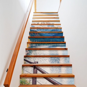 Autocollants pour marches d'<span class=keywords><strong>escalier</strong></span> en PVC écologiques personnalisés, autocollants adhésifs, imperméables, résistants aux déchirures, laminage mat, vinyle décoratif - Product Image 6