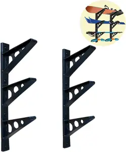 Estante de almacenamiento para Snowboard, soporte de pared para almacenamiento, 3 tablas, estante de pared horizontal para esquí múltiple, estante para tabla de surf