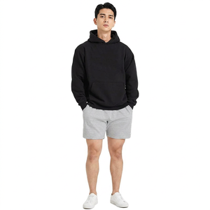 Sweat-shirt à capuche 100 % coton 400 g/m² en molleton brossé, poids moyen, pull décontracté streetwear pour hommes et femmes, personnalisable avec fermeture éclair - Product Image 1