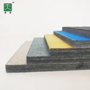 TianGe Factory Metal decorative edge glass high fiber acoustic wall panel sound absorption material