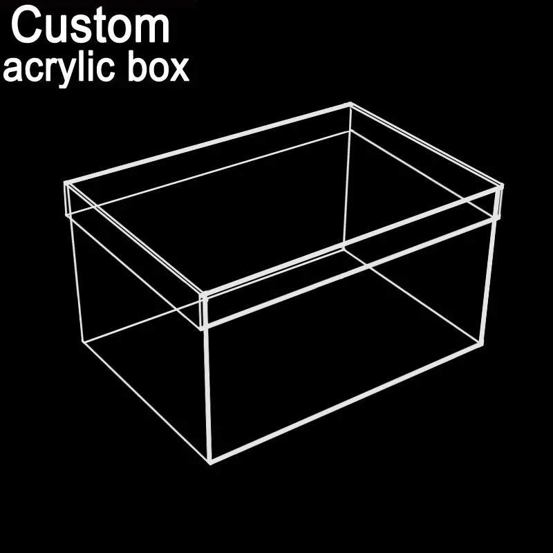 กล่องอะคริลิคใสแบบกำหนดเอง,กล่องโชว์5ด้านพร้อมฝาปิด/ฝาเลื่อนโผล่ขึ้นมากล่องแสดงการ์ดบูสเตอร์ทำจากพลาสติกใส