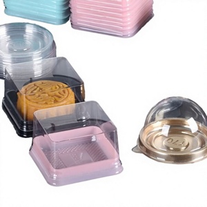 Food Grade PE <b>Plastic</b> <b>Clear</b> Disposable Mini Cake Box Cupcake Muffin Dessert <b>Container</b> for Bread - Product Image 3