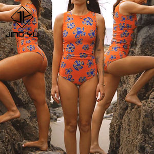 Cantidad mínima de pedido Traje de baño personalizado de poliéster reciclado sin mangas con cuello redondo estampado - Product Image 5