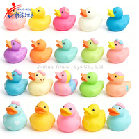 Canard en caoutchouc scintillant créatif, jouet de bain flottant, canard en vinyle imperméable, jouet anti-stress pour adultes et enfants
