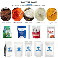 Machine de remplissage de sachets Doypack de poudre de levure de haute précision YH, machine d'emballage de poudre de custard et de farine de sarrasin en sacs à fermeture éclair