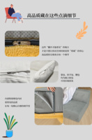 Chaise longue de style décontracté, canapé-lit simple en mousse compressée sous vide avec housse lavable pour salon - Prix usine/Vente en gros