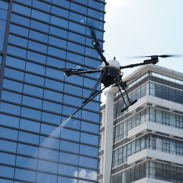 High-Efficient 1000²m/h JIUSI D15R Cleaning Drone Building Washing Drones Professional Cleaning Drone