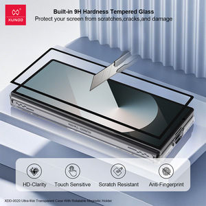 <span class=keywords><strong>XUNDD</strong></span> เคสโทรศัพท์ Samsung Galaxy Z แบบพับ7ได้หรูหราพร้อม ° กระจกแม่เหล็กปรับขาตั้งได้สำหรับปกหลังพับได้5 6 - Product Image 3