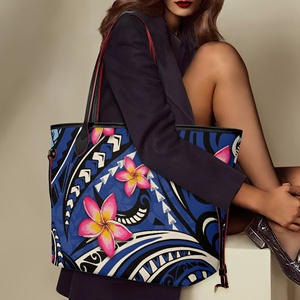 Borsa Tote Grande con Motivo Floreale Hawaiano <span class=keywords><strong>di</strong></span> <span class=keywords><strong>Tendenza</strong></span> per Donne, con Pochette Piccola, 16L, in Pelle PU, Borse da Viaggio e Borsette da Donna - Product Image 3