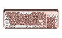 FV-866 Custom Round Keycaps 105-key Wireless Keyboard Colorful Waterproof Three-mode Pudding Keycaps Game Office Keyboard Gift