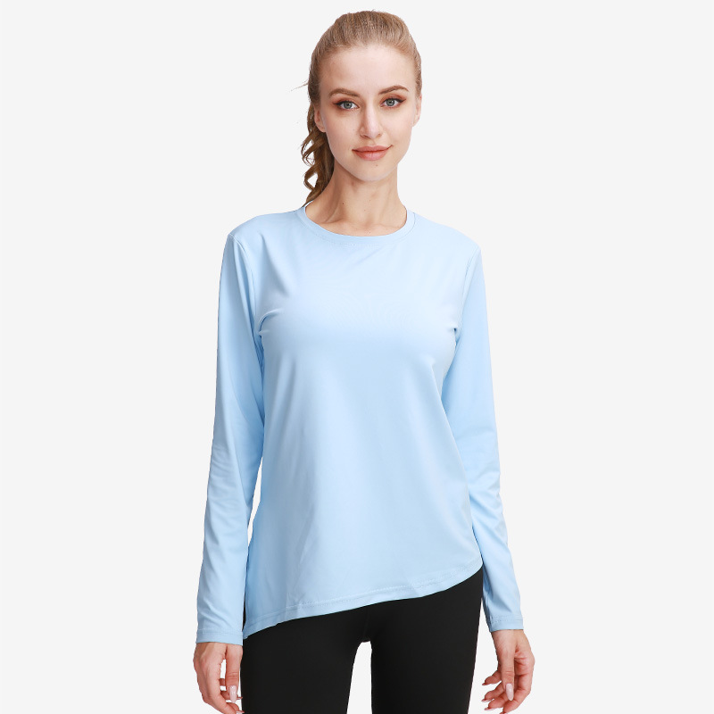 Hot Sell Women Comfortable Breathable Sportswear Yoga Gym Running Top Quick Dry Stretchy Long Sleeve Top
