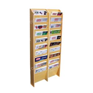 Nouveau style de plancher debout en bois livre <span class=keywords><strong>magazine</strong></span> affichage porte-journaux présentoir en papier - Product Image 1