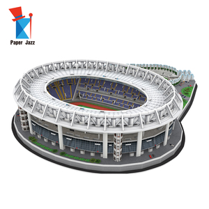 Nhà máy trực tiếp bán tùy chỉnh <span class=keywords><strong>3D</strong></span> giấy mô hình đồ chơi nổi tiếng thế giới xây dựng sân vận động bóng đá câu đố - Product Image 3