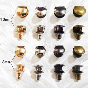 Hebillas Redondas de Cobre de 8mm y 10mm, Hebillas Duraderas para Joyería, Accesorios para Bolsos, Remaches Decorativos para Manualidades - Product Image 1