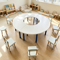 Table d'enfants Chiquitos Arc Splicing Crescent Curve, table de jeu demi-lune pour maternelle, mobilier de salle de classe pour garderie