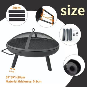 Estufa de Leña y Carbón para Interiores, Conjunto Completo para Hervir Té, Asar y Cocinar, Horno de Barbacoa para Patio en Invierno - Product Image 2