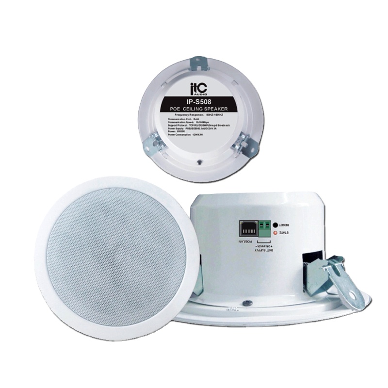 Звуковая система на основе IP, система PA, потолочный динамик POE, набор динамиков ip ceil