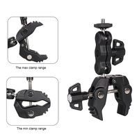 SORRISO Premium métal crabe pince pince bras magique 360 degrés rotule 1/4 "3/8" pour caméra vidéo numérique moto guidon