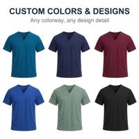Tenues médicales personnalisées pour hommes, uniformes pour médecins et infirmiers, tailles S-5XL, en polyester et coton, ensembles pour infirmiers pour la médecine vétérinaire/le toilettage/les hôpitaux généraux