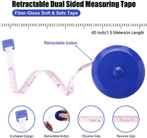 Mini Tape Measure 60 Zoll 150 cm für Stoff nähen Taille BH Kopf Umfang Tailor Tape Body Measure - Product Image 3