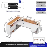 Bureau de personnel pour 5 et 7 personnes avec écran en PVC pour superviseur, porte-cartes, combinaison de chaise de bureau
