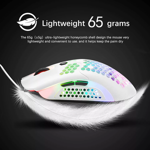 Ratón con cable USB ligero <span class=keywords><strong>Wolf</strong></span> M5 RGB ergonómico RGB PAW3325 Chip 12000DPI e-sports Game Mouse para PC portátil y tableta - Product Image 6