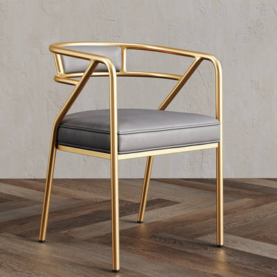 Pieds dorés-cuir gris