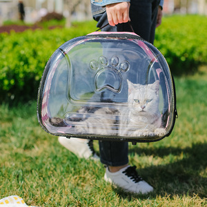 Mopet cat bag, portable pet cat bag, fully transparent <b>backpack</b> bag, cat carrying handle, space cat walking bag. - Product Image 3
