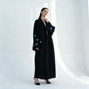 Robe Abaya en polyester imprimée, design moderne et décontracté, pour femmes musulmanes, vente en gros, fabricant de Chine. - Product Image 2