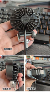 Phare antibrouillard avant de moto en plastique jaune 12V, étanche IP67, double couleur, design hibou, avec système d'éclairage mini à 2 lentilles - Product Image 6