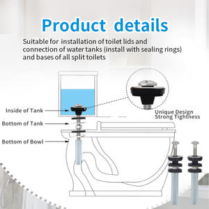 2025 prezzo di fabbrica Design moderno TW411 WC accessori da bagno WC bulloni Hardware suso304 materiale facile da fare accessori da bagno Logo OEM - Product Image 5