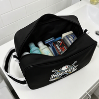 Sac de toilette de hockey personnalisé en bâche 500D, logo personnalisé, MOQ 20, 5L, résistant à l'eau, tissu 660g, fermeture éclair 36 pouces, personnalisable
