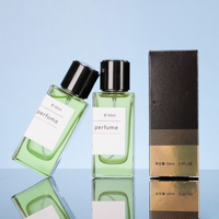 Bouteilles en verre de parfum pour hommes personnalisées 1oz 3.3oz Bouteilles en verre ambré vides carrées de 50ml en verre de vaporisateur d'atomiseur pressurisé