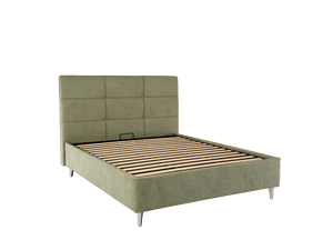 Cama Otomana Tapizada con Elevación Hidráulica, Base de Almacenamiento Amplia, Estilo Británico, Tapizada en Terciopelo, para Hotel y Hogar - Product Image 1