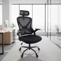 Chaises de bureau ergonomiques exécutives contemporaines avec design de soutien à hauteur réglable