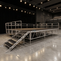 Structure de scène mobile en aluminium robuste, réglable 2m, pour usage en conférence