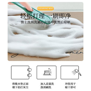 Tapis <span class=keywords><strong>de</strong></span> sol absorbant l'eau à séchage rapide et antidérapant, style américain, en caoutchouc, pour porte d'armoire <span class=keywords><strong>de</strong></span> salle <span class=keywords><strong>de</strong></span> bain, toilettes, salle <span class=keywords><strong>de</strong></span> maquillage, entrée, plantes - Product Image 3