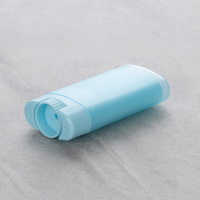 Tubes en plastique ovales plats vides de 15g et 30g pour bâton solaire, cire capillaire, crème solide, baume à lèvres, conteneur rotatif, emballage de déodorant