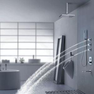 Four Function 59-1 Brass Constant Temperature Concealed <b>Shower</b> Set Black Buttons Wall Mounted Bathroom <b>Shower</b> - Product Image 2