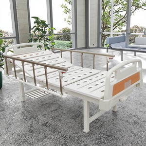 Adjustable Modern Hospital Bed <strong>with</strong> Aluminum Rails Hand Crank Infusion Foldable Patient Care Equipment - Product Image 5