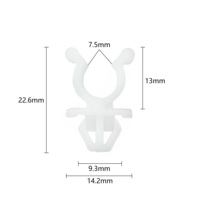 Clips de fixation pour tige de support de capot OE 65722-01E00, attaches automobiles compatibles avec le support de tige de capot moteur Nissan
