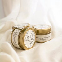 Étiquettes pour bougies métalliques, rondes et modernes, uniques, en étain, 50 pièces