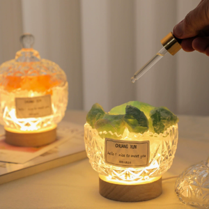 Lampe aromatique en cristal naturel, diffuseur d'huiles essentielles en pierre <span class=keywords><strong>de</strong></span> <span class=keywords><strong>sel</strong></span> <span class=keywords><strong>de</strong></span> <span class=keywords><strong>l</strong></span>'<span class=keywords><strong>Himalaya</strong></span>, veilleuse LED, décoration d'intérieur, cadeau, prix d'usine, best-seller - Product Image 4